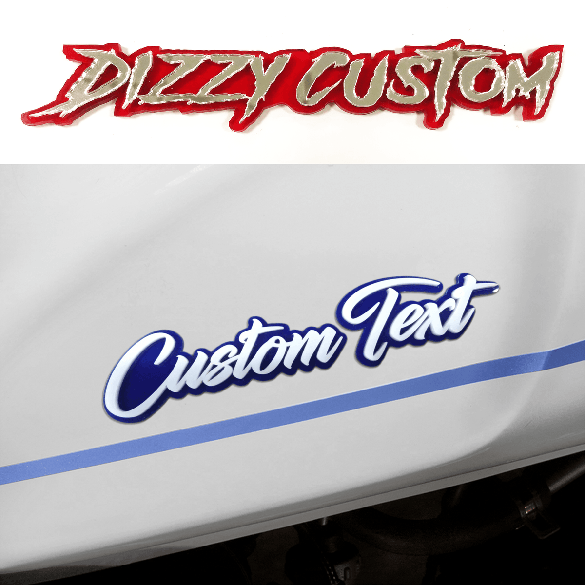 Custom Acrylic Emblem for Car and Motorbike Double Layer