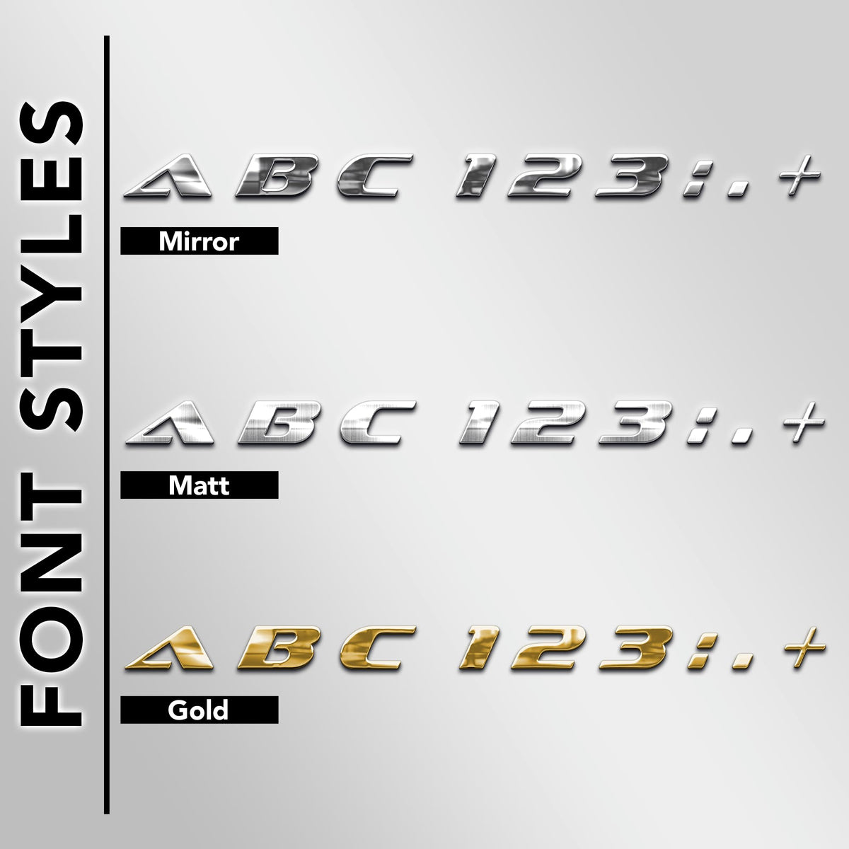 Chrome Style custom metal car emblem - image 2