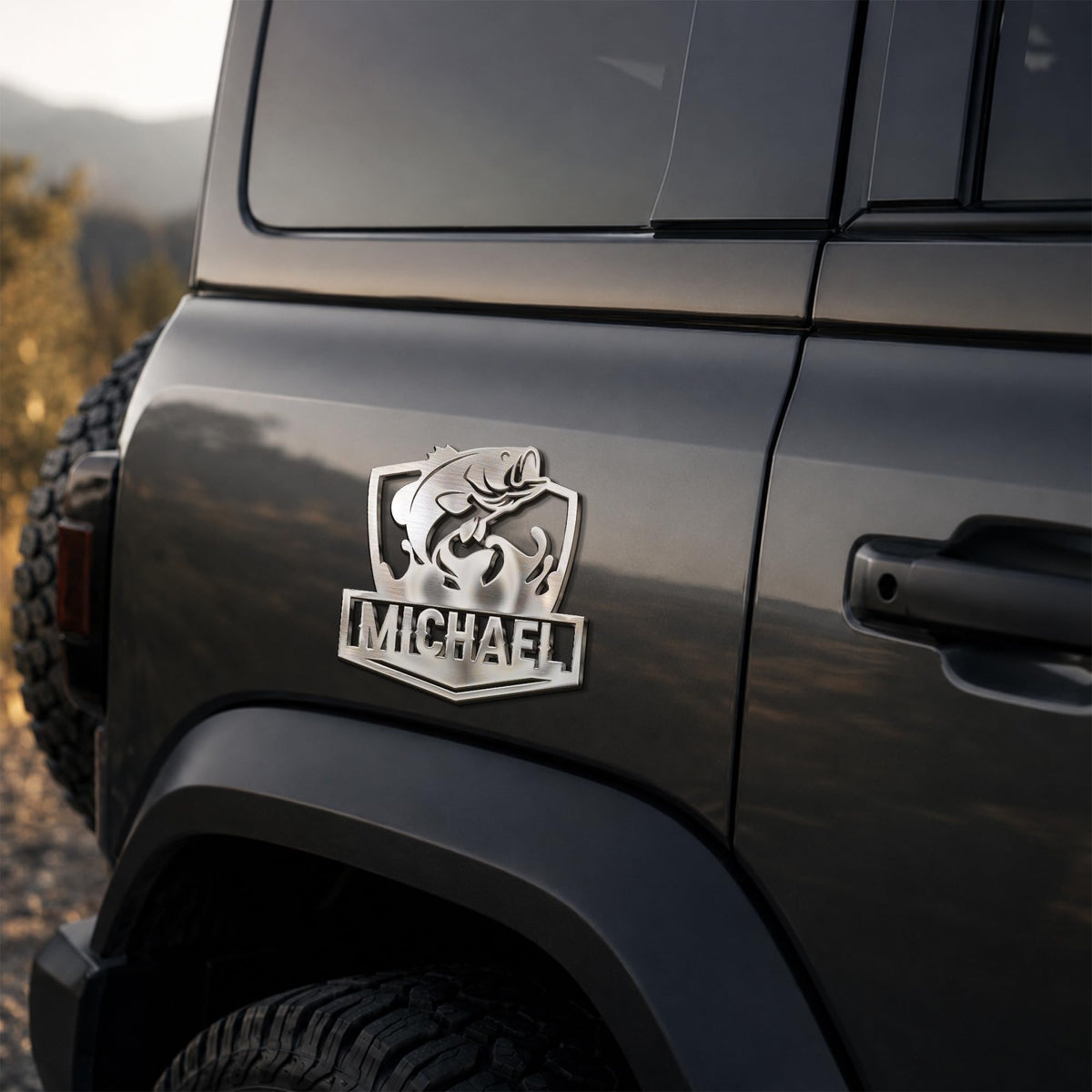 Fishing custom metal car emblem - image 3