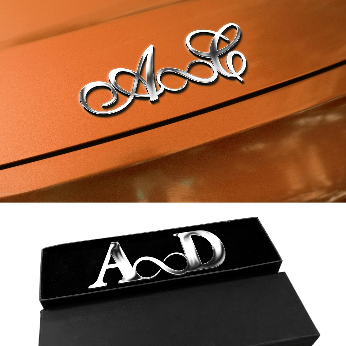 Couple Edition custom metal car emblem - image 1