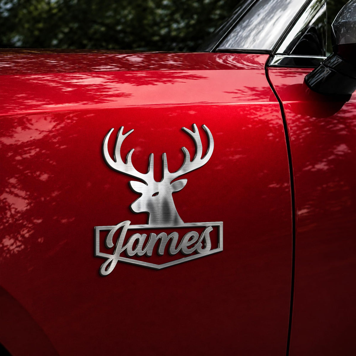Deer Name custom metal car emblem - image 1