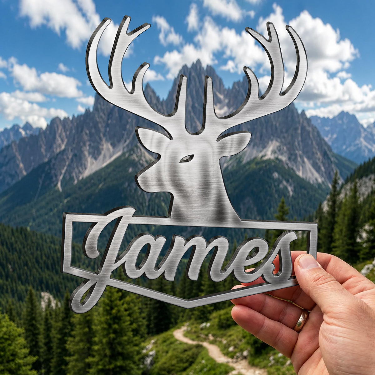 Deer Name custom metal car emblem - image 4