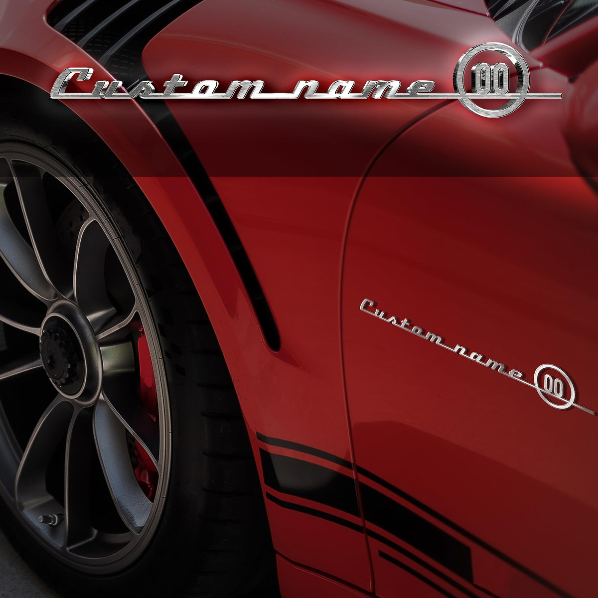 Name & Number custom metal car emblem - image 5