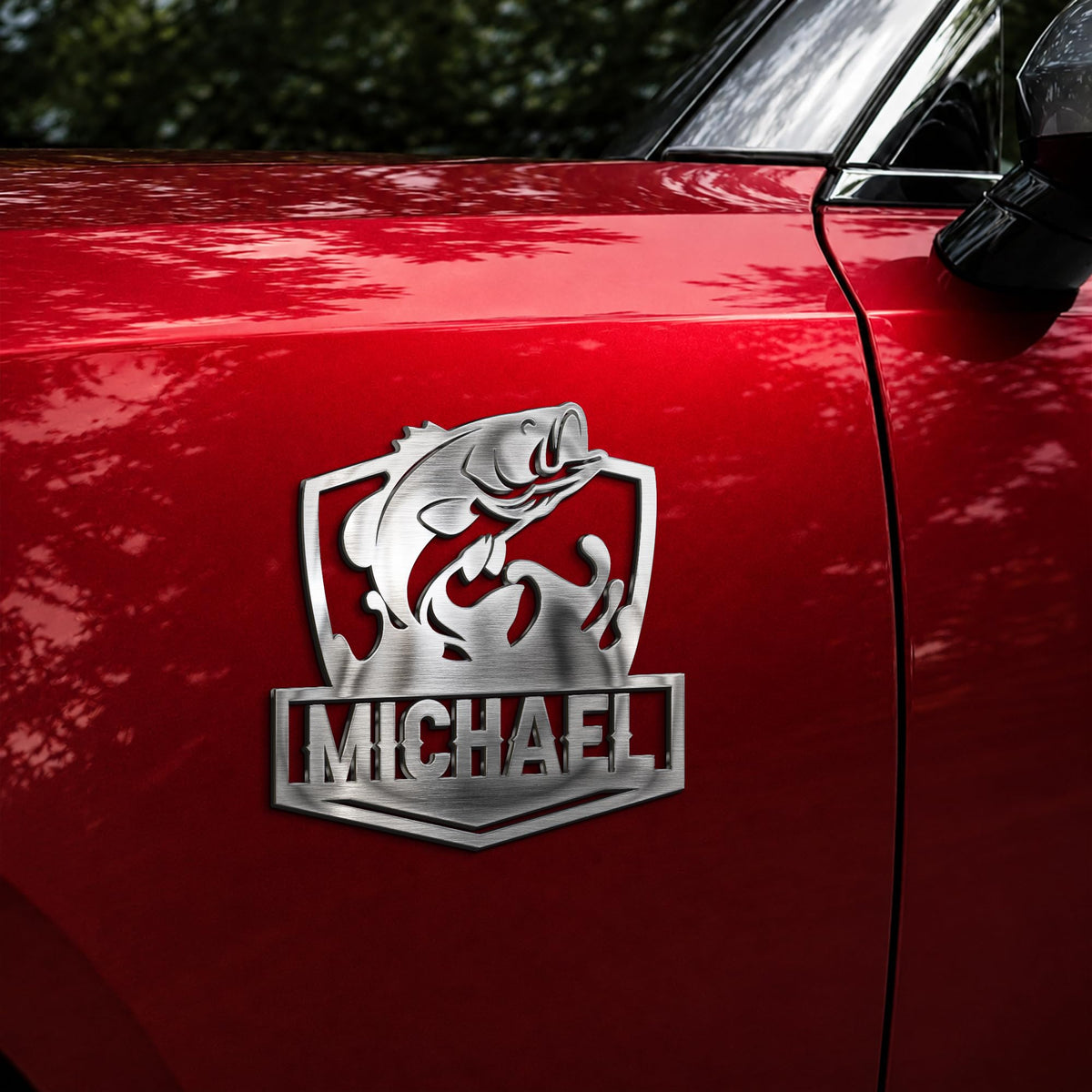 Fishing custom metal car emblem - image 1