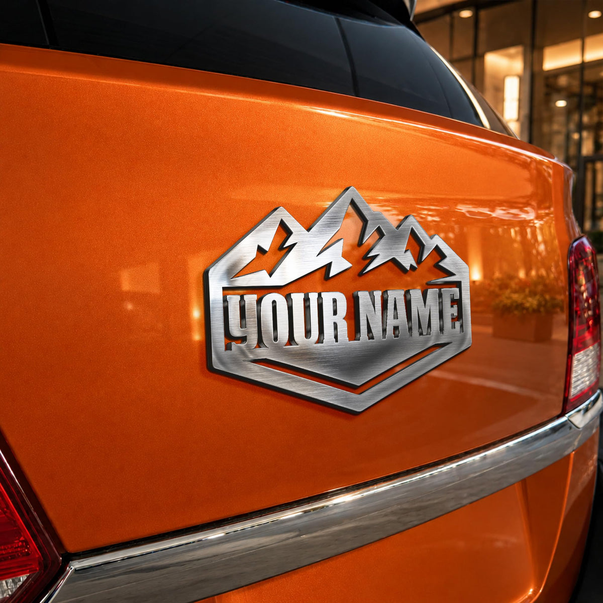 Adventure Mountain custom metal car emblem - image 1
