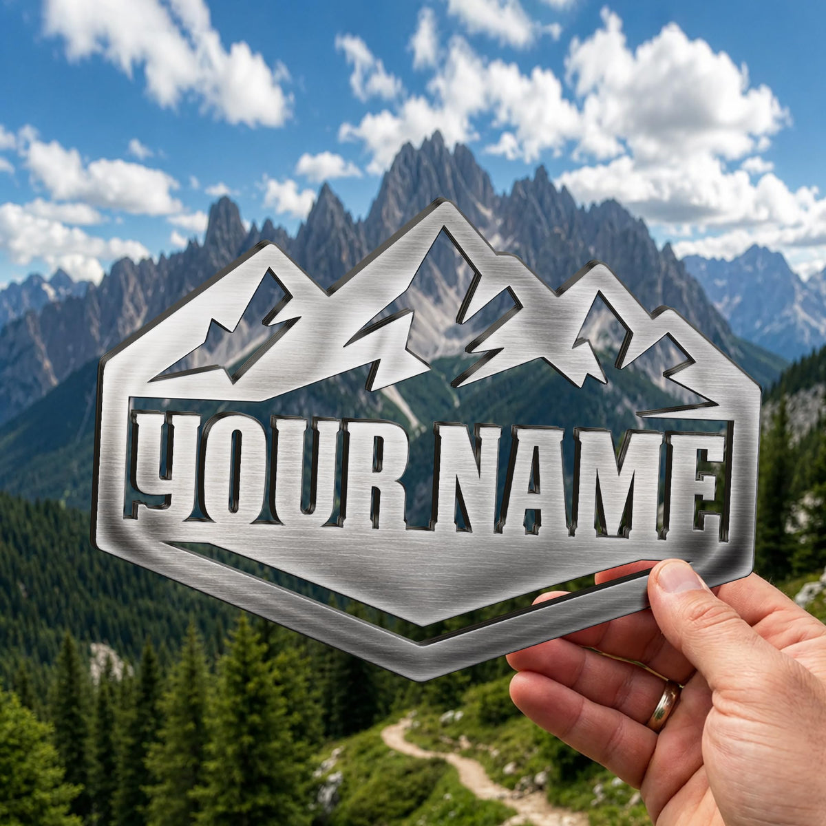 Adventure Mountain custom metal car emblem - image 2