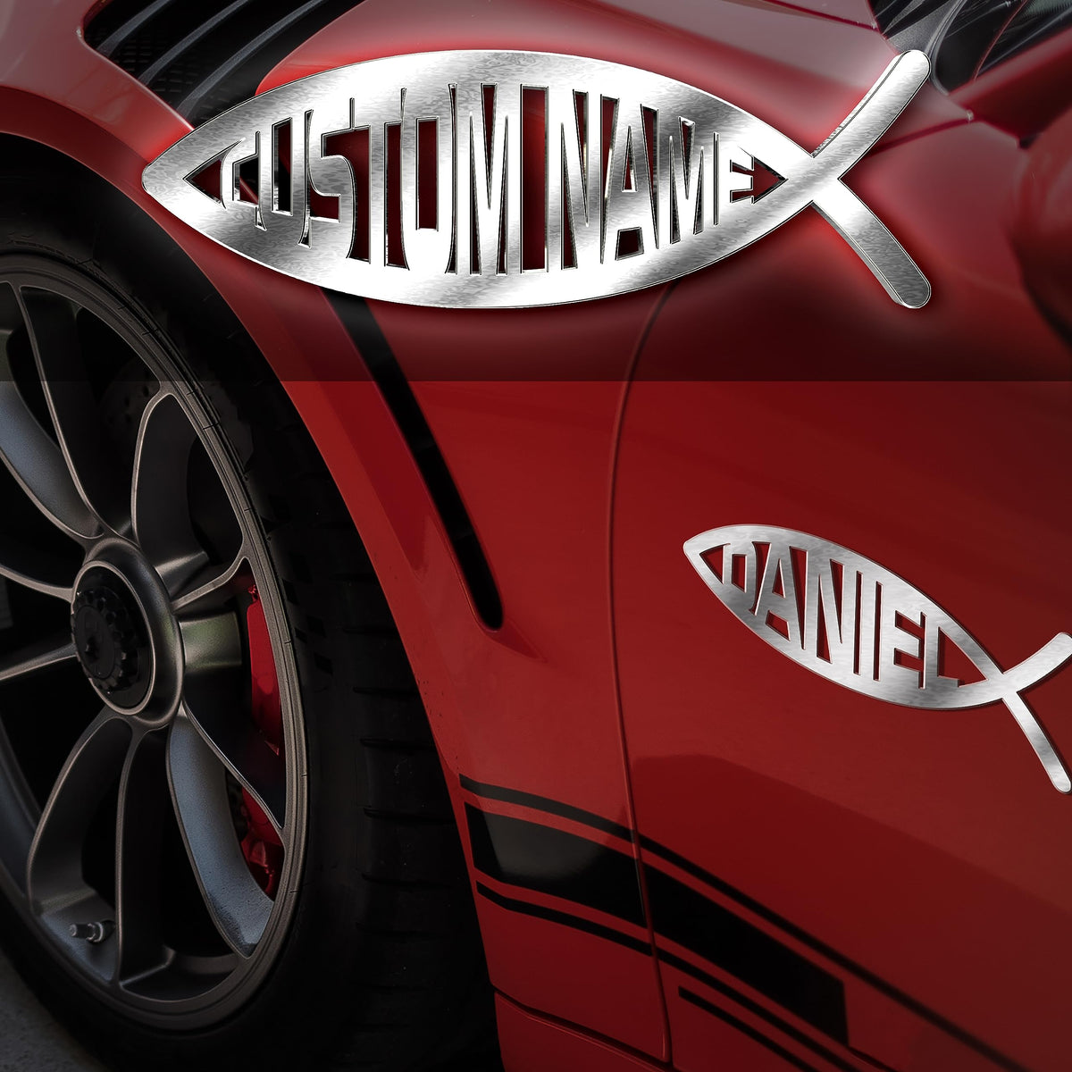 Fish Shape custom metal car emblem - image 1
