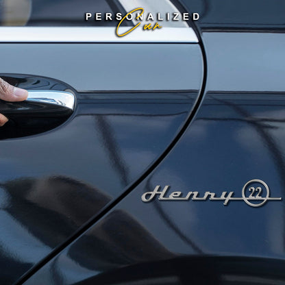 Name & Number custom metal car emblem - image 2