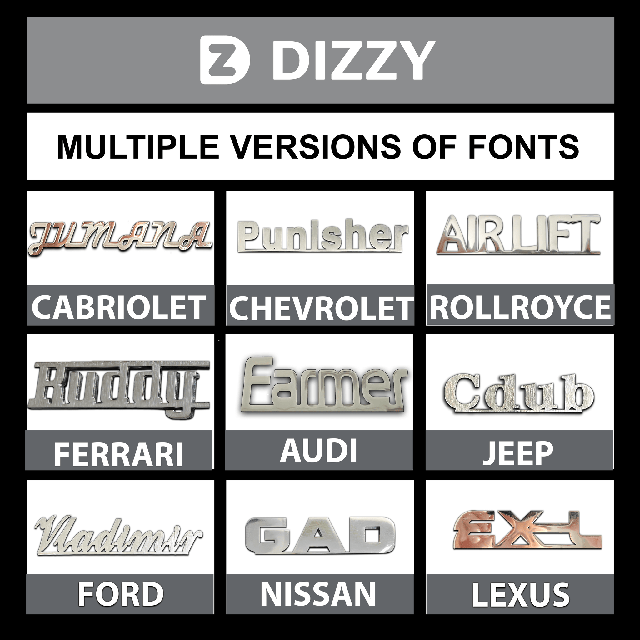 Custom Emblem Letter 3D Edition – DizzyCustom